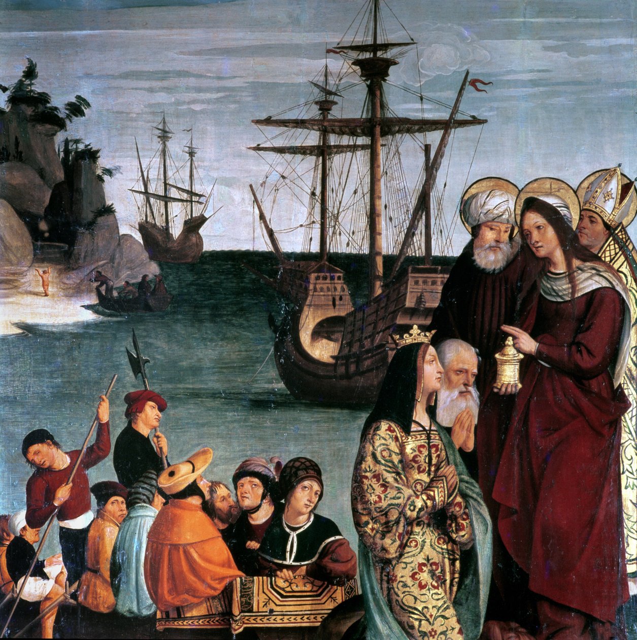 Mary Magdalene Boarding a Ship (altarpiece of Saint Magdalen) by Pera Matas