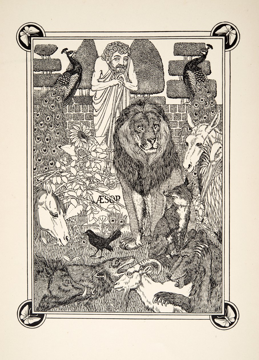 Frontispiece, from A Hundred Fables of Aesop, pub.1903 by Percy J. Billingshurst