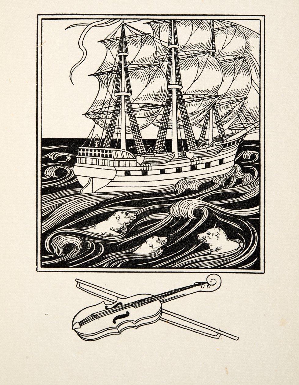 Musical Seals, from A Hundred Anecdotes of Animals, pub. 1924 by Percy J. Billingshurst