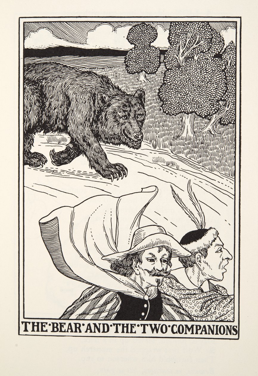 The Bear and the Two Companions, from Fontaine Fables, pub. 1905 by Percy J. Billingshurst