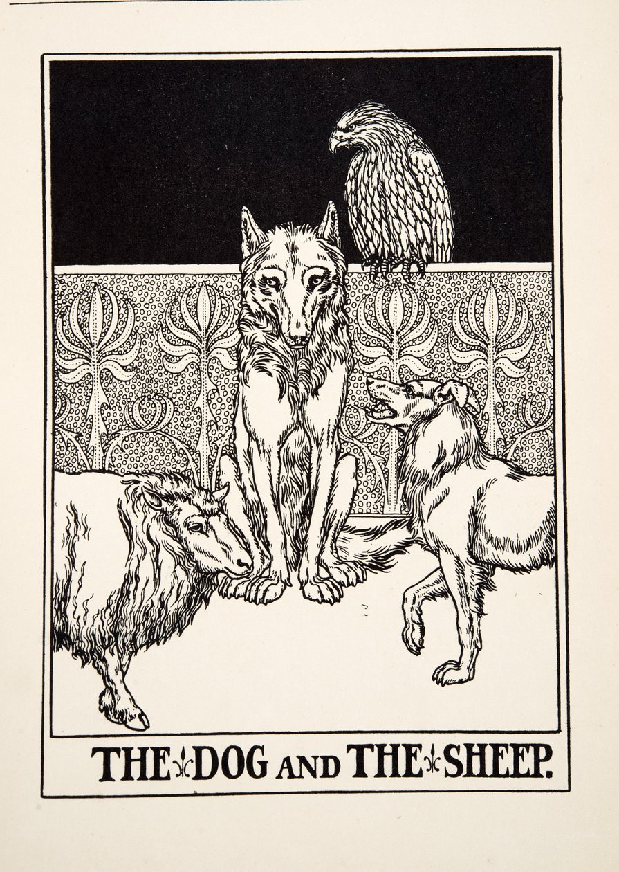The Dog and the Sheep, from A Hundred Fables of Aesop by Percy J. Billingshurst