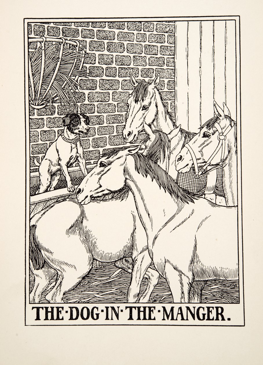 The Dog in the Manger, from A Hundred Fables of Aesop by Percy J. Billingshurst