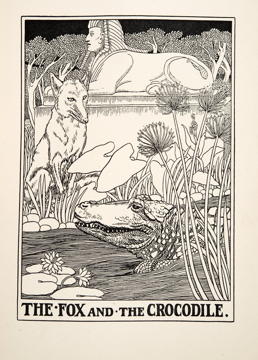 The Fox and the Crocodile, from A Hundred Fables of Aesop by Percy J. Billingshurst