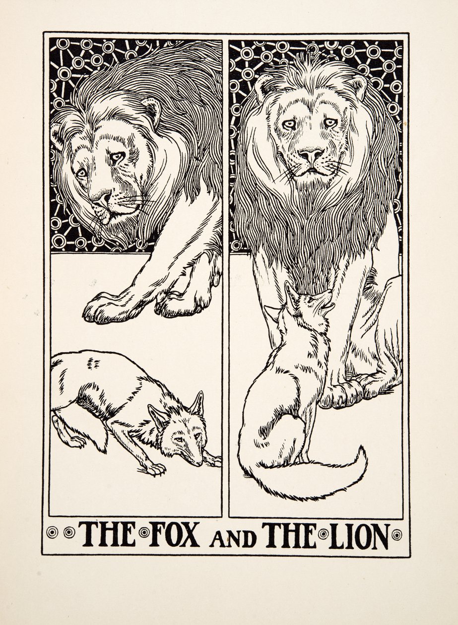 The Fox and the Lion, from A Hundred Fables of Aesop, pub. 1903 by Percy J. Billingshurst