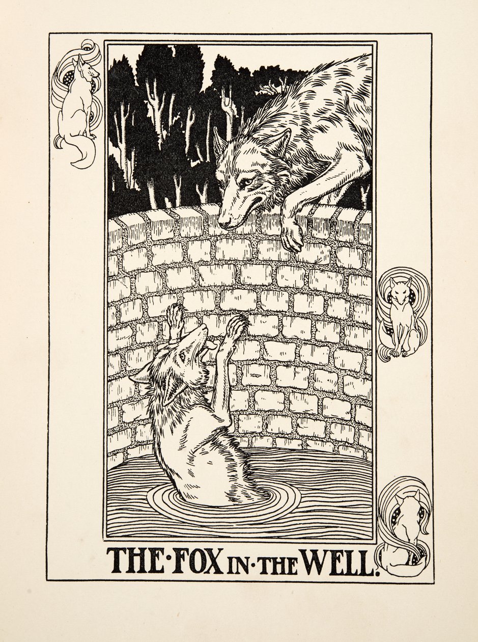 The Fox in the Well, from A Hundred Fables of Aesop by Percy J. Billingshurst