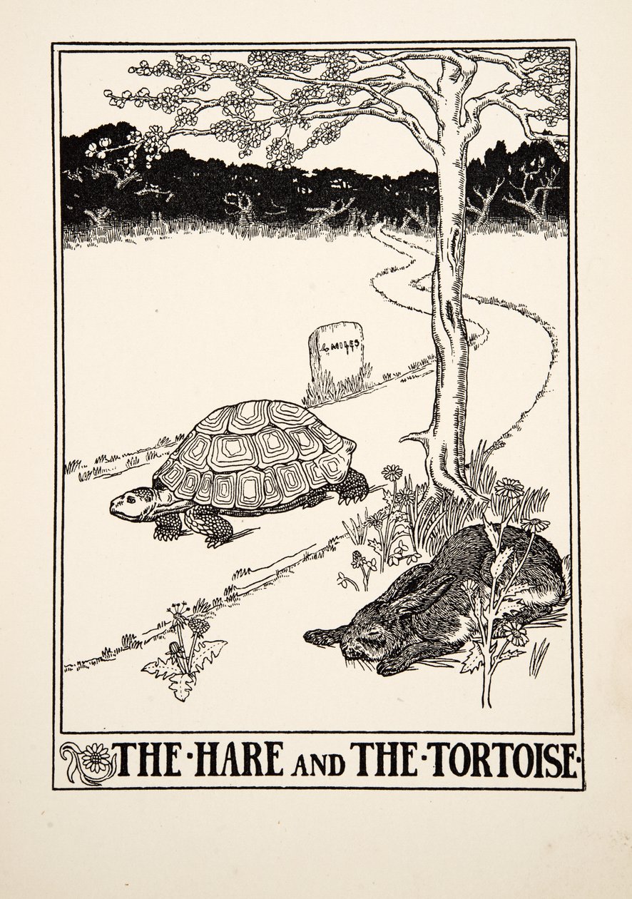 The Hare and the Tortoise, from A Hundred Fables of Aesop by Percy J. Billingshurst