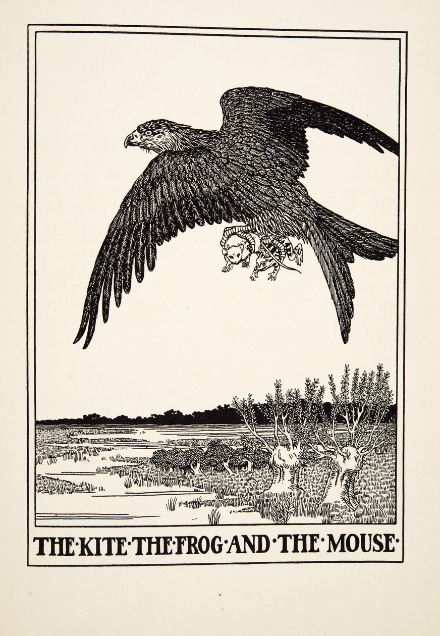 The Kite, the Frog and the Mouse, from A Hundred Fables of Aesop, pub.1903 by Percy J. Billingshurst