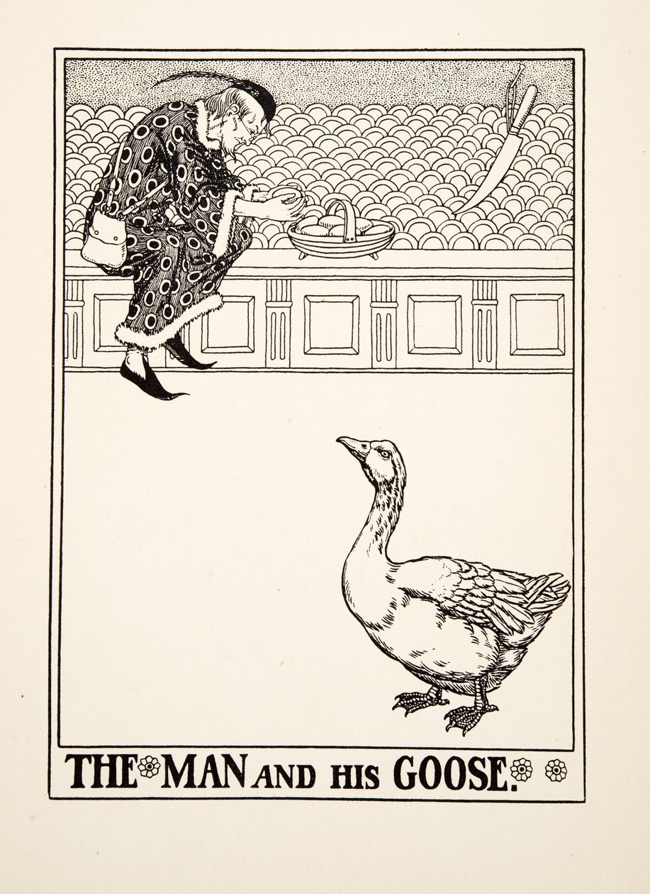 The Man and his Goose, from A Hundred Fables of Aesop by Percy J. Billingshurst