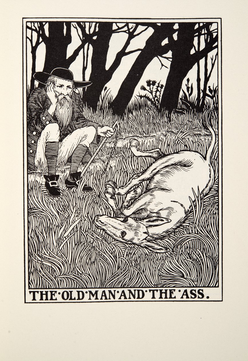 The Old Man and the Ass, from Fontaine Fables by Percy J. Billingshurst