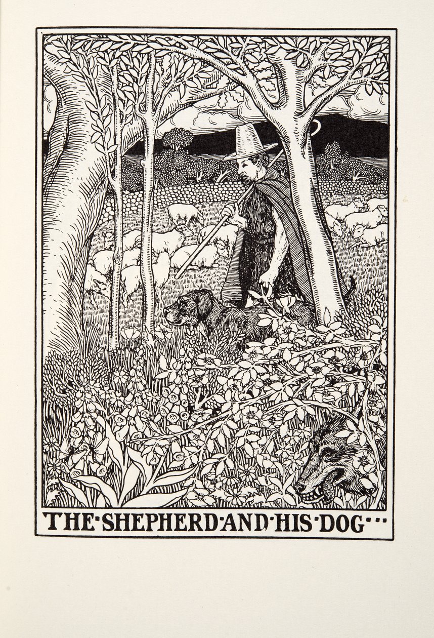 The Shepherd and his Dog, from Fontaine Fables by Percy J. Billingshurst