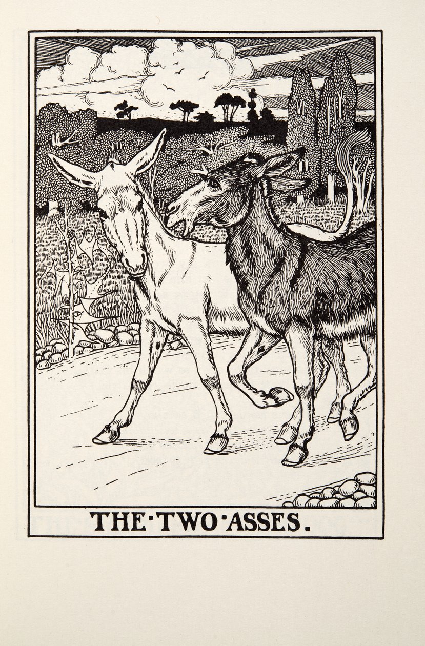 The Two Asses, from Fontaine Fables by Percy J. Billingshurst