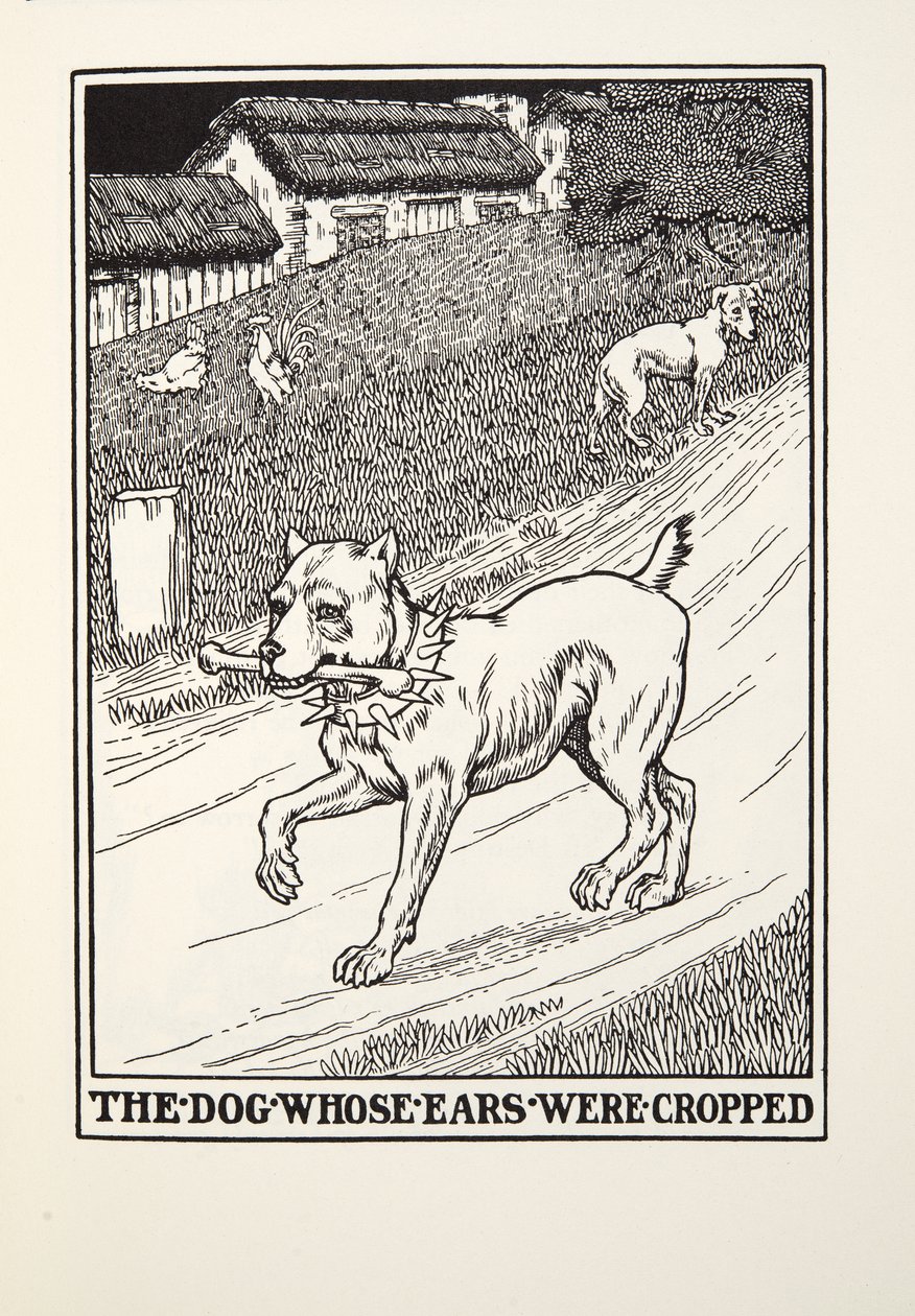 The Dog whose Ears were Cropped, from Fontaine Fables, pub. 1905 by Percy J. Billingshurst