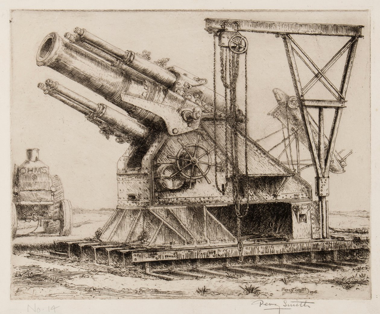 The 15 inch Howitzer by Percy John Delf Smith