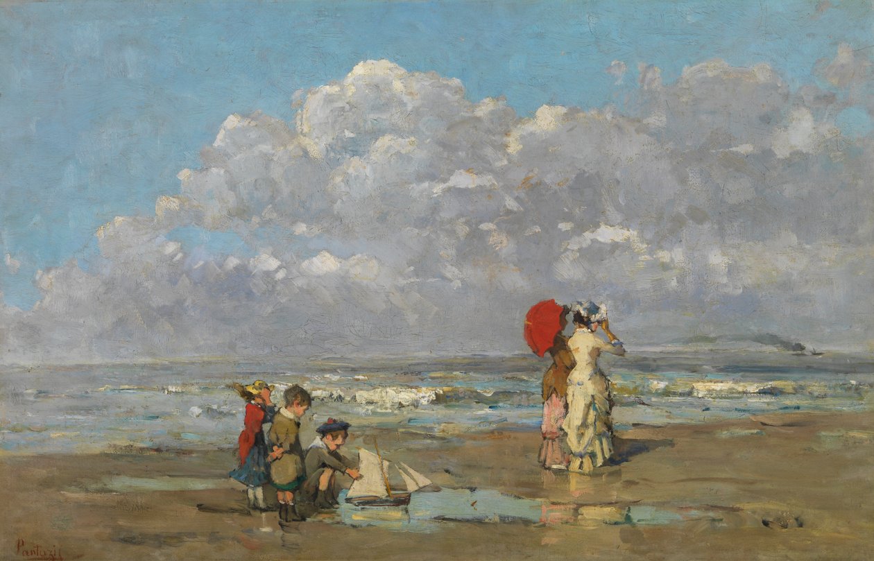 On the Beach by Pericles Pantazis