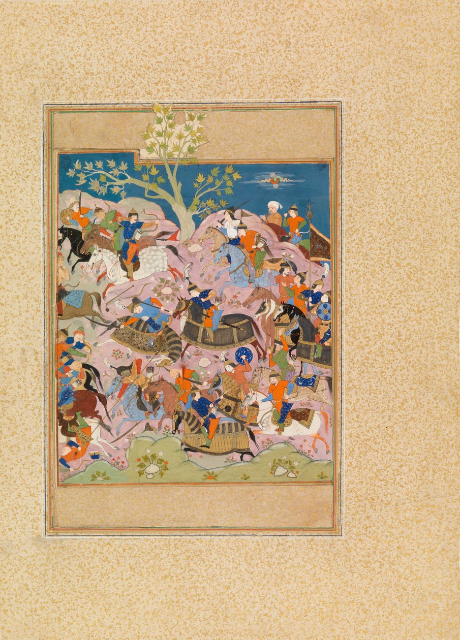 Battle Scene by Persian School