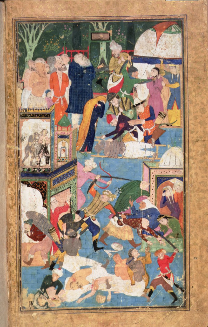 The Sacking of Isfahan in 1387 showing Timur