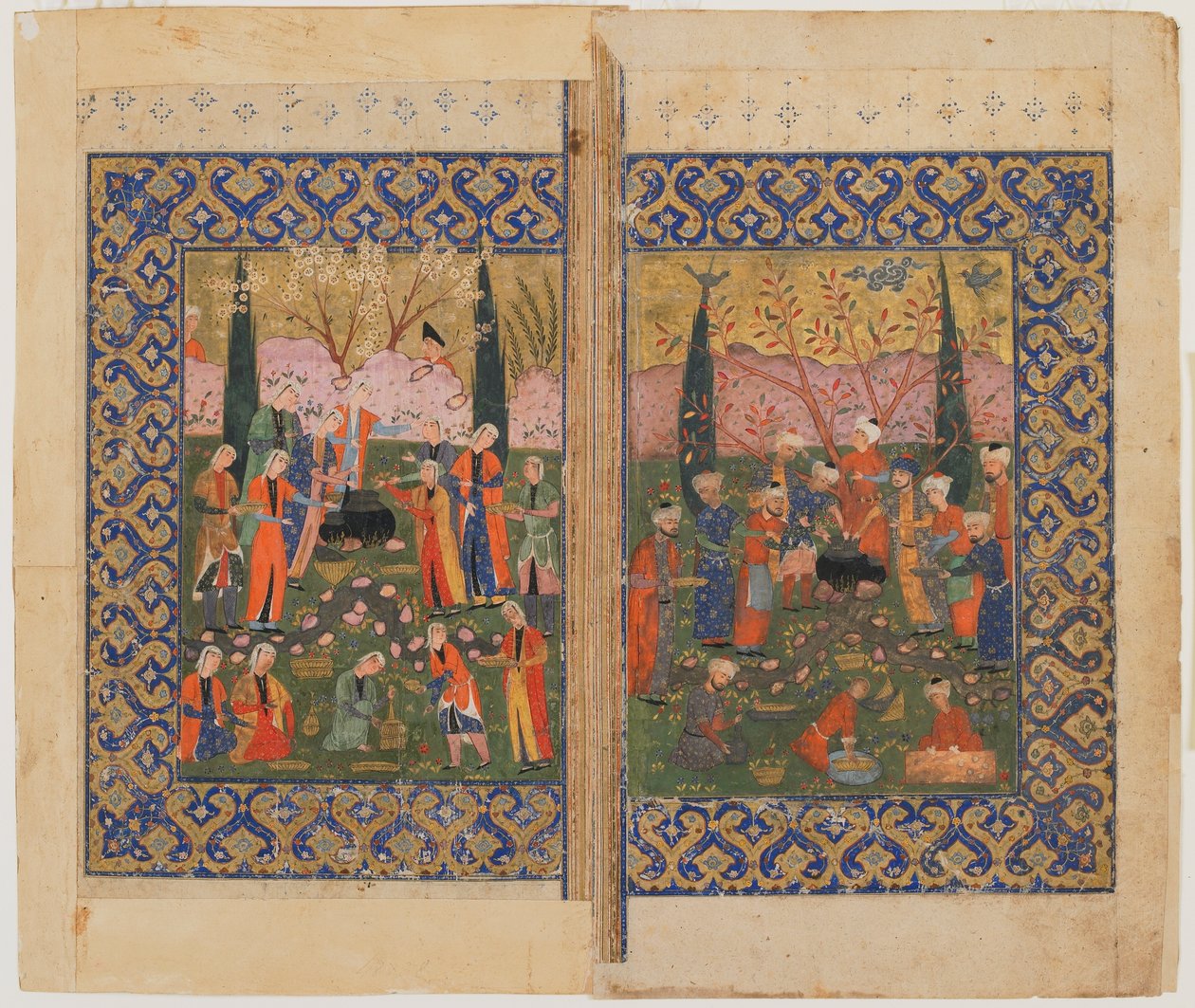 Folio from an unidentified text; Sulayman Enthroned, Shiraz, Iran, c.1560-70 by Persian School