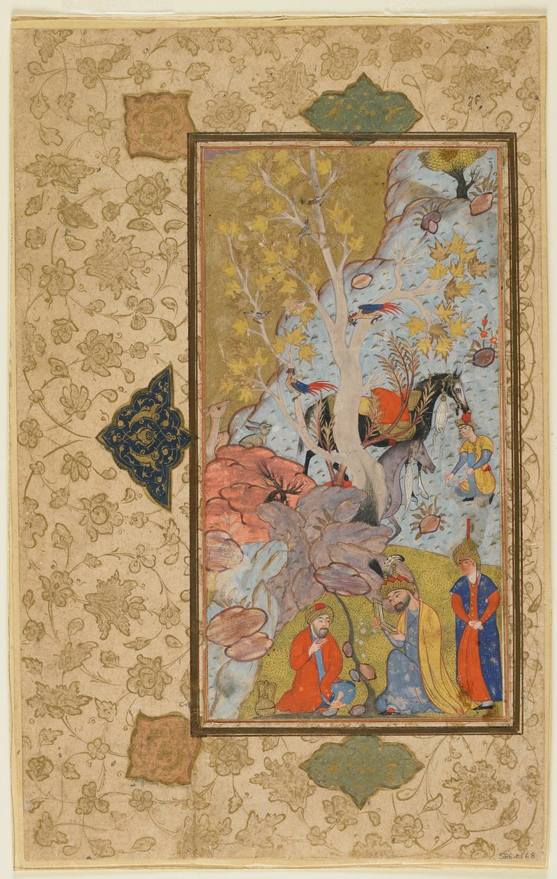 Iskandar Visits a Hermit by Persian School