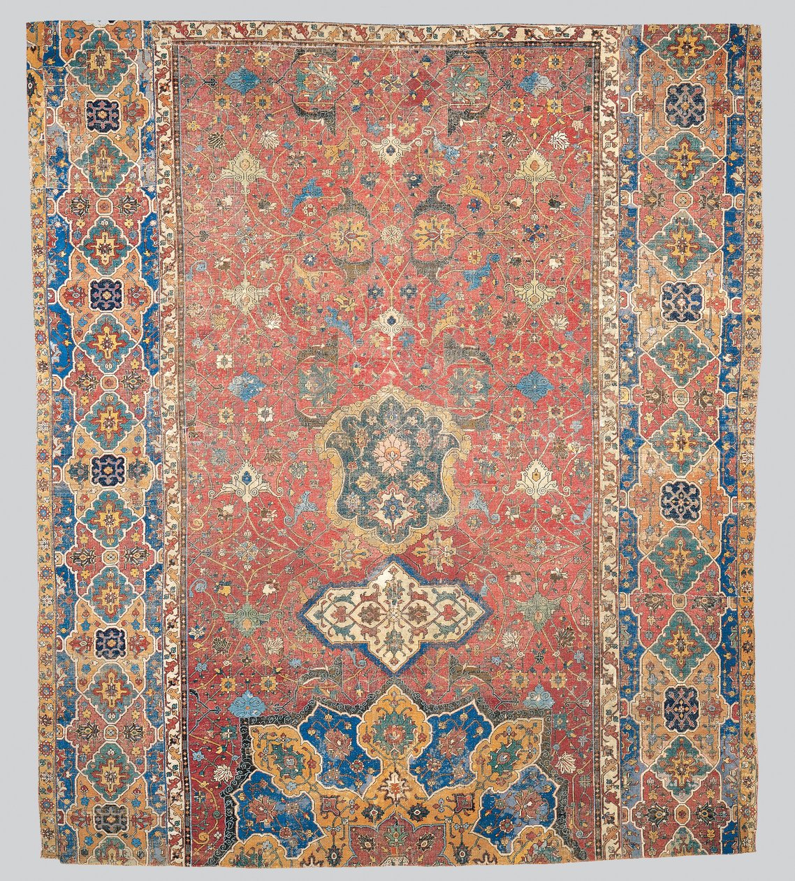 Partial Tabriz Medallion Carpet, North West Persia by Persian School
