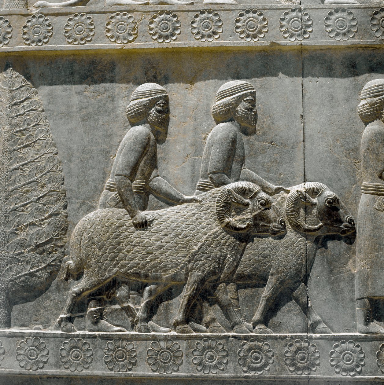 Sogdians Bring Gifts to Darius I. Reliefs of the Eastern Staircase of the Apadana by Persian School