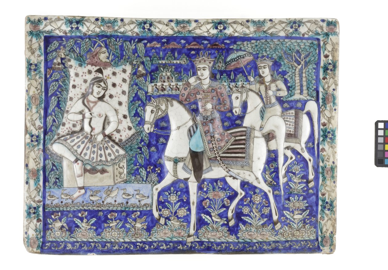 Tile from Tehran, 19th century by Persian School