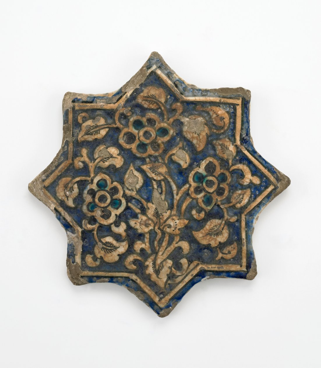 Tile in Eight-Pointed Star Form, Il-Khanid Period, 1256-1335 by Persian School