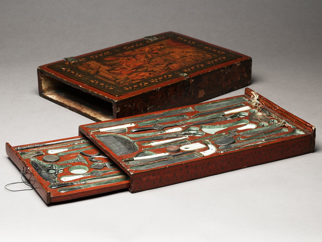Tool kit depicting the Holy Family, c.1830 by Persian School