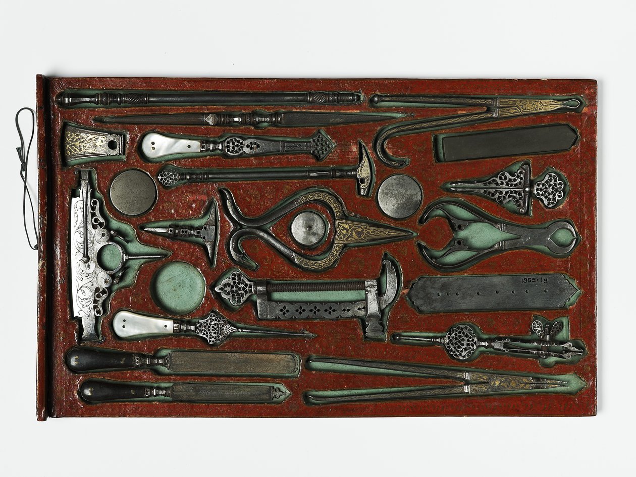 Tool kit depicting the Holy Family, c.1830 by Persian School