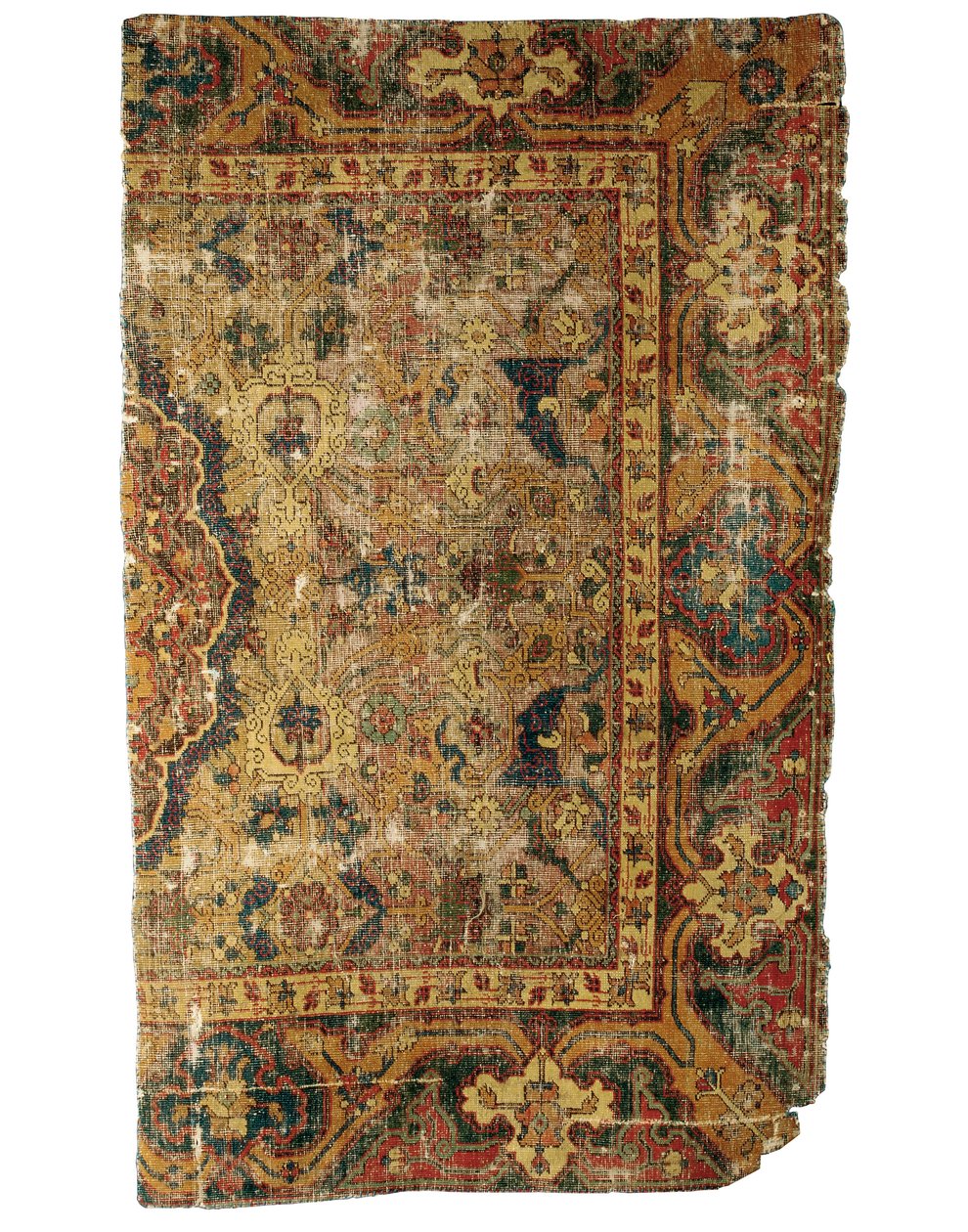 Unusual Small Tabriz Medallion Rug Fragment, North West Persia, First Half 16th Century by Persian School