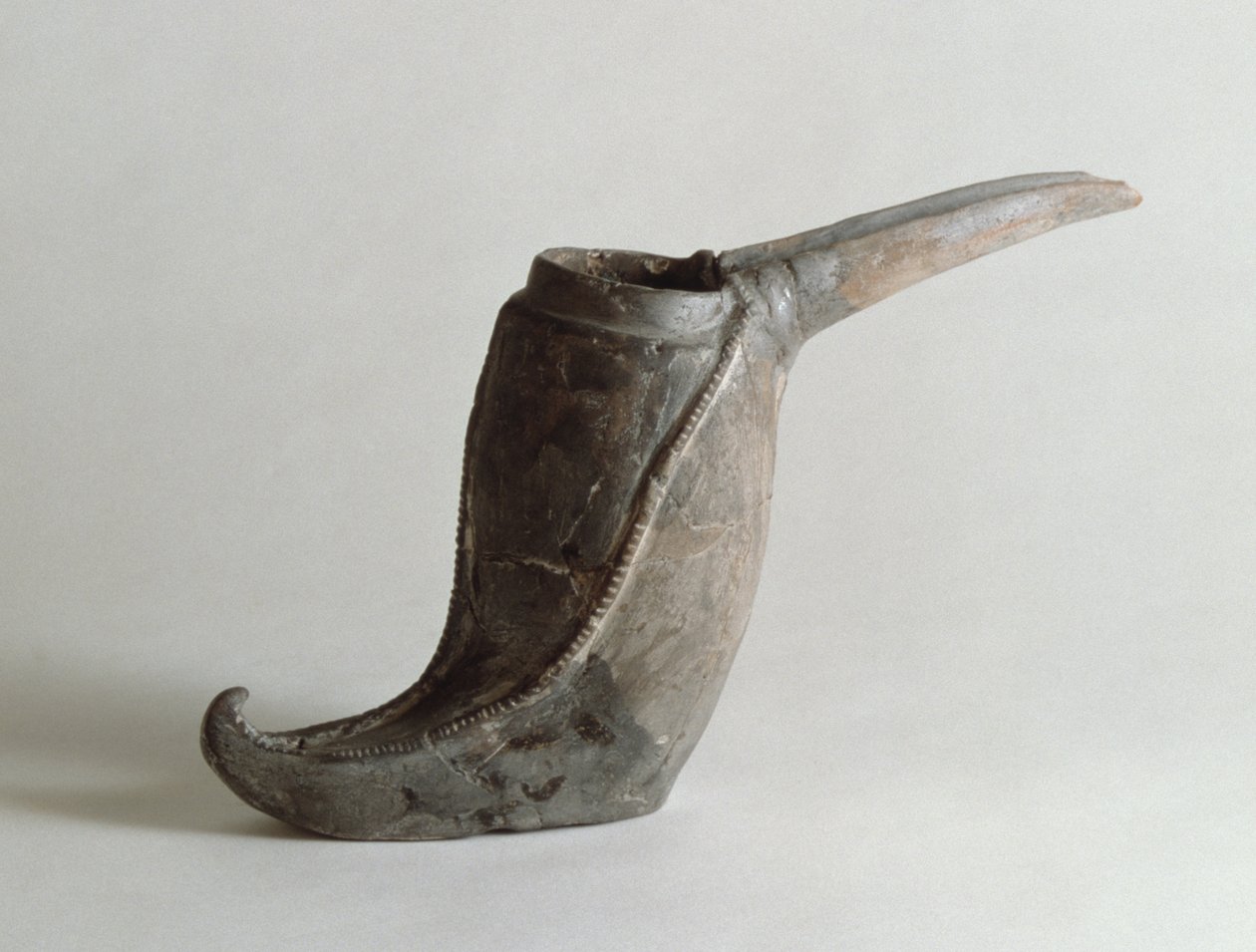 Vessel in the form of a boot, from Kaluraz, Gilan, Iran, c.1st ...