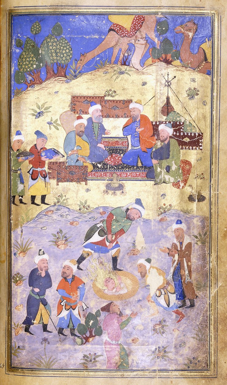 Yusuf Being Rescued from the Pit by Persian School