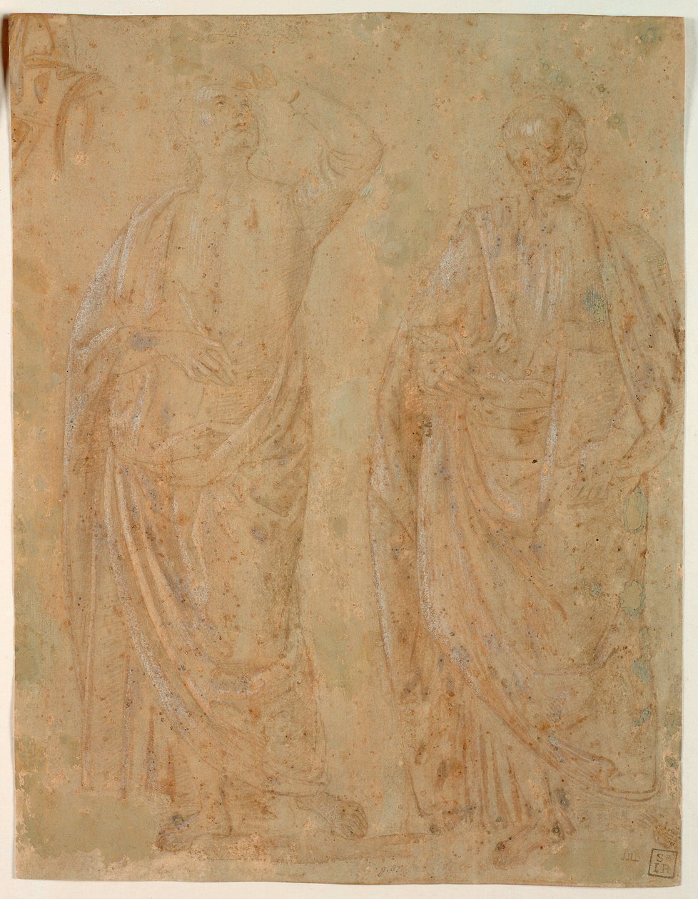 Two Standing Draped Male Figures by Perugino
