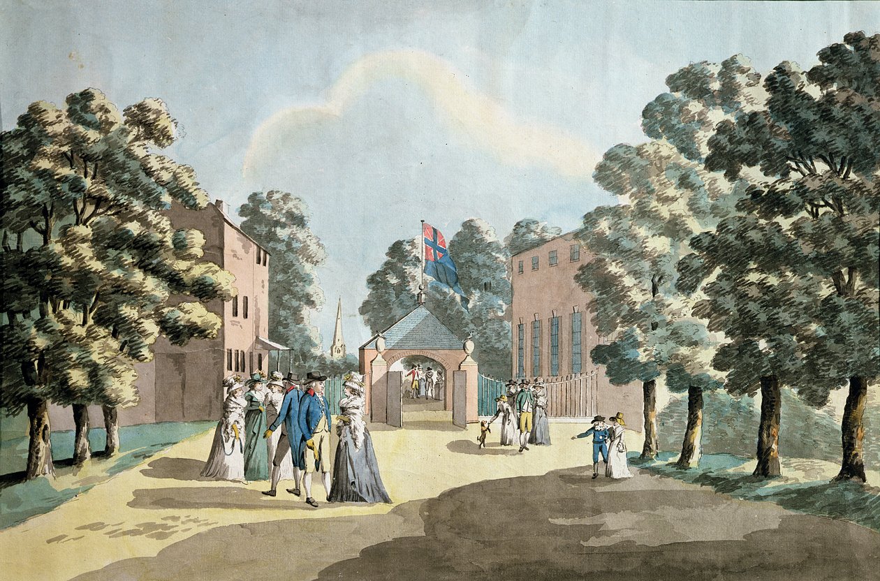 King George III and Family at the Spa Well, Cheltenham by Peter La Cave
