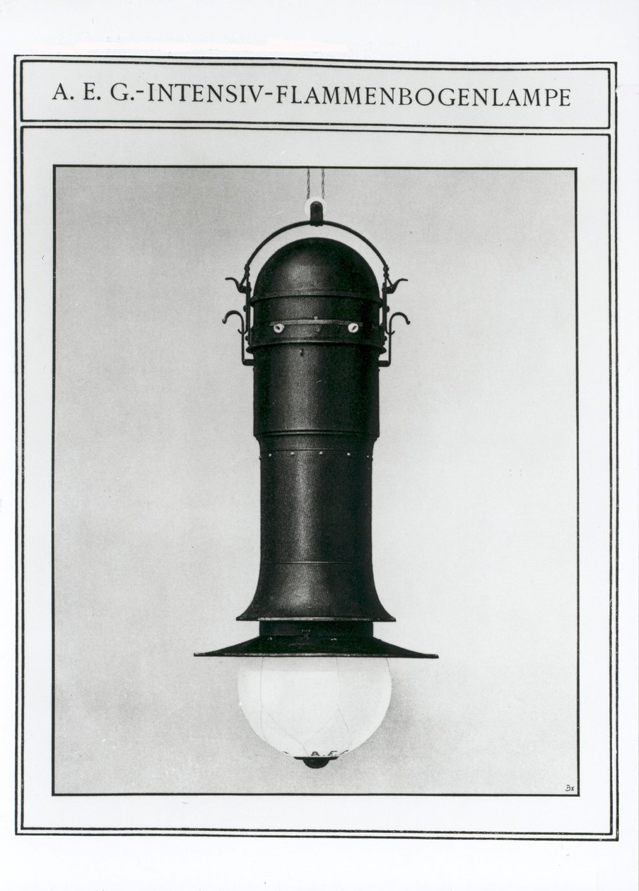 AEG Intensive Flame Arc Lamp by Peter Behrens