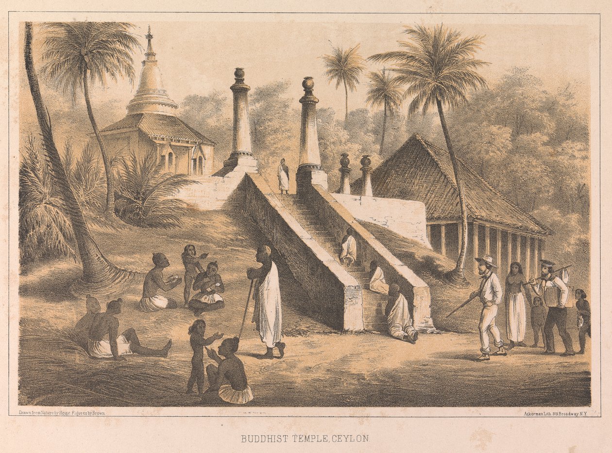 Buddhist Temple, Ceylon by Peter Bernhard Wilhelm Heine