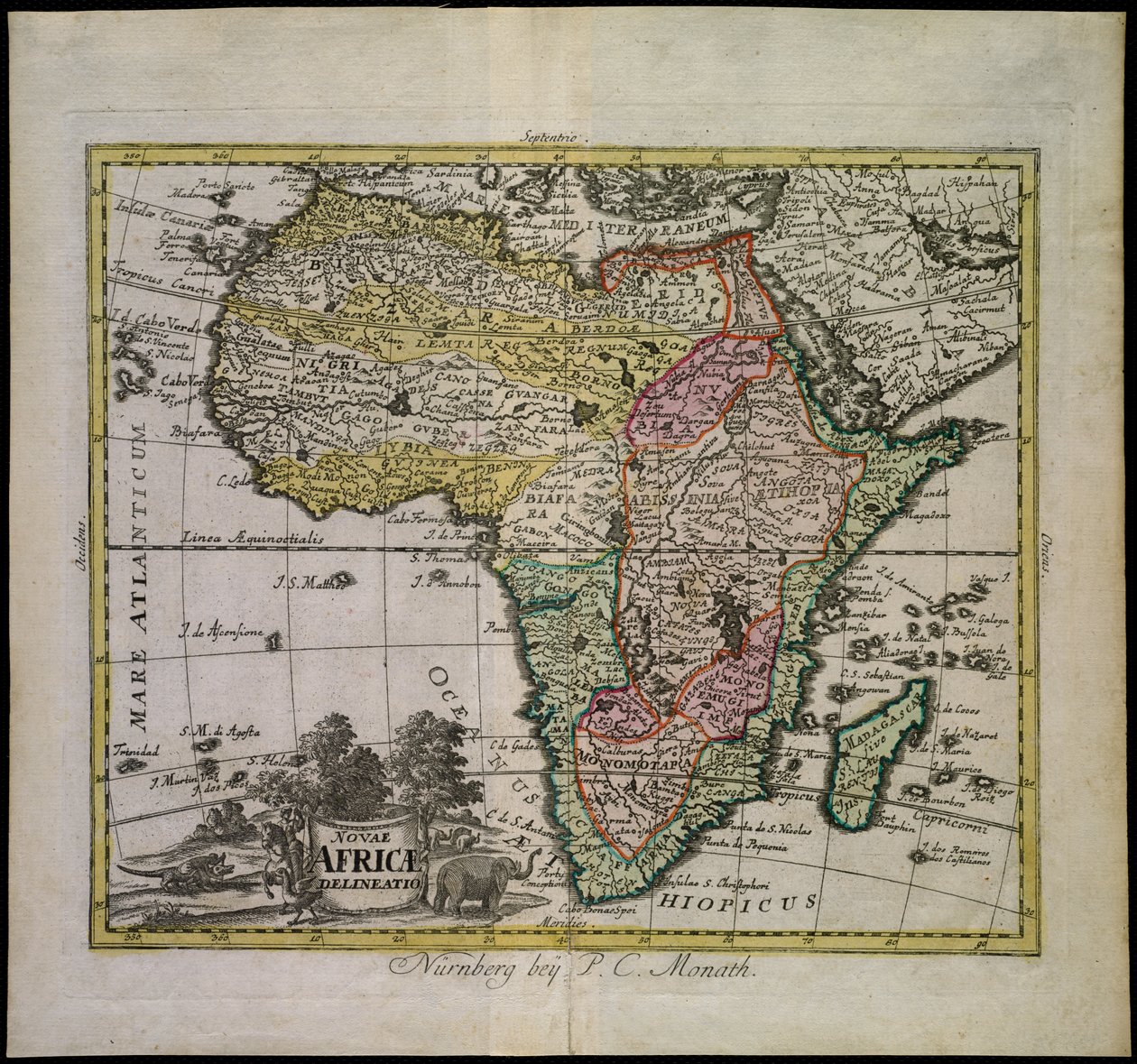 Nouae Africae delineatio by Peter Conrad Monath