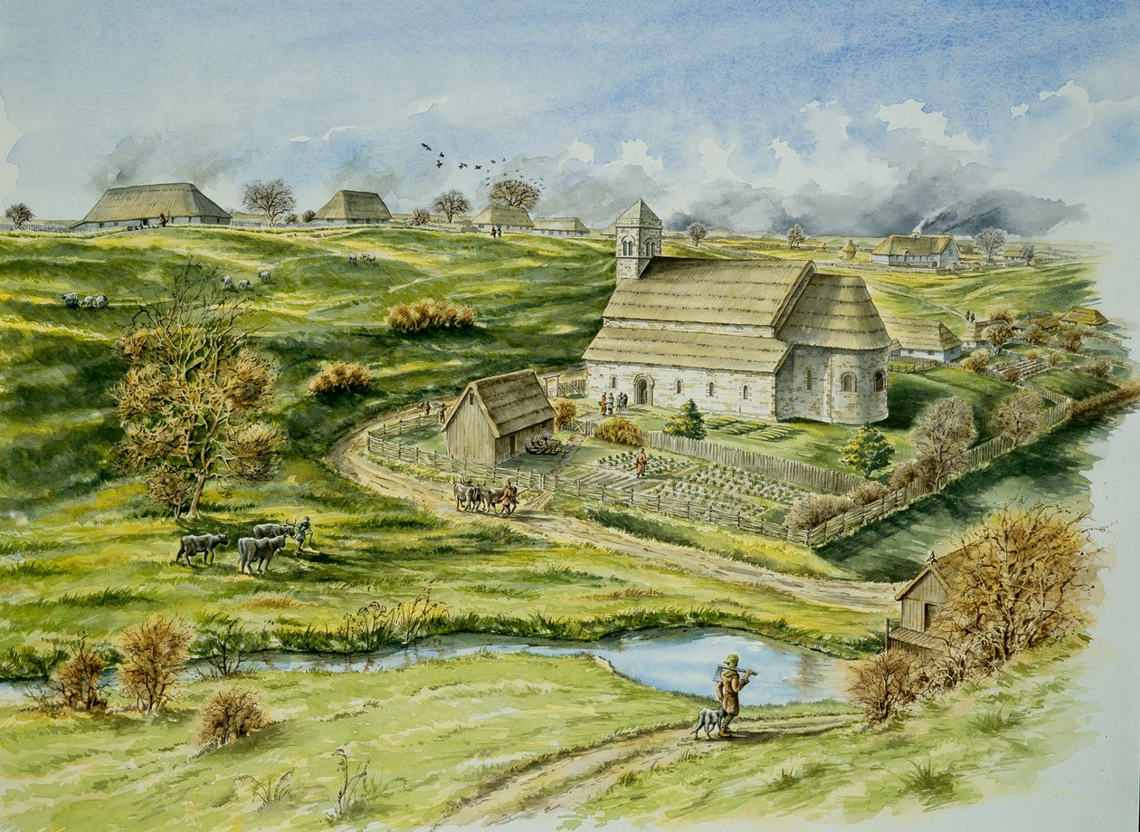 Wharram Percy Medieval Village by Peter Dunn