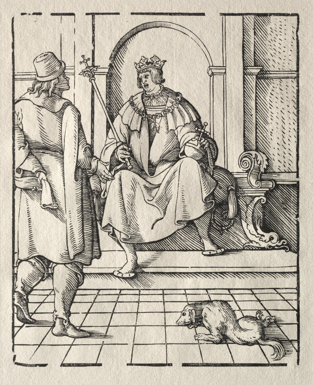 A King Enthroned by Peter Flötner