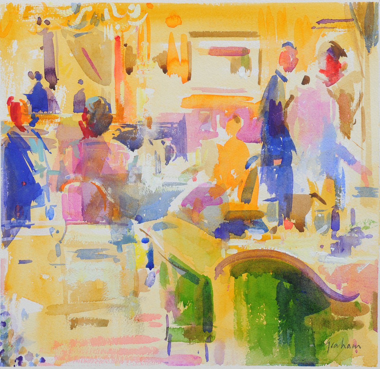 Breakfast at The Carlyle, New York by Peter Graham (Contemporary)