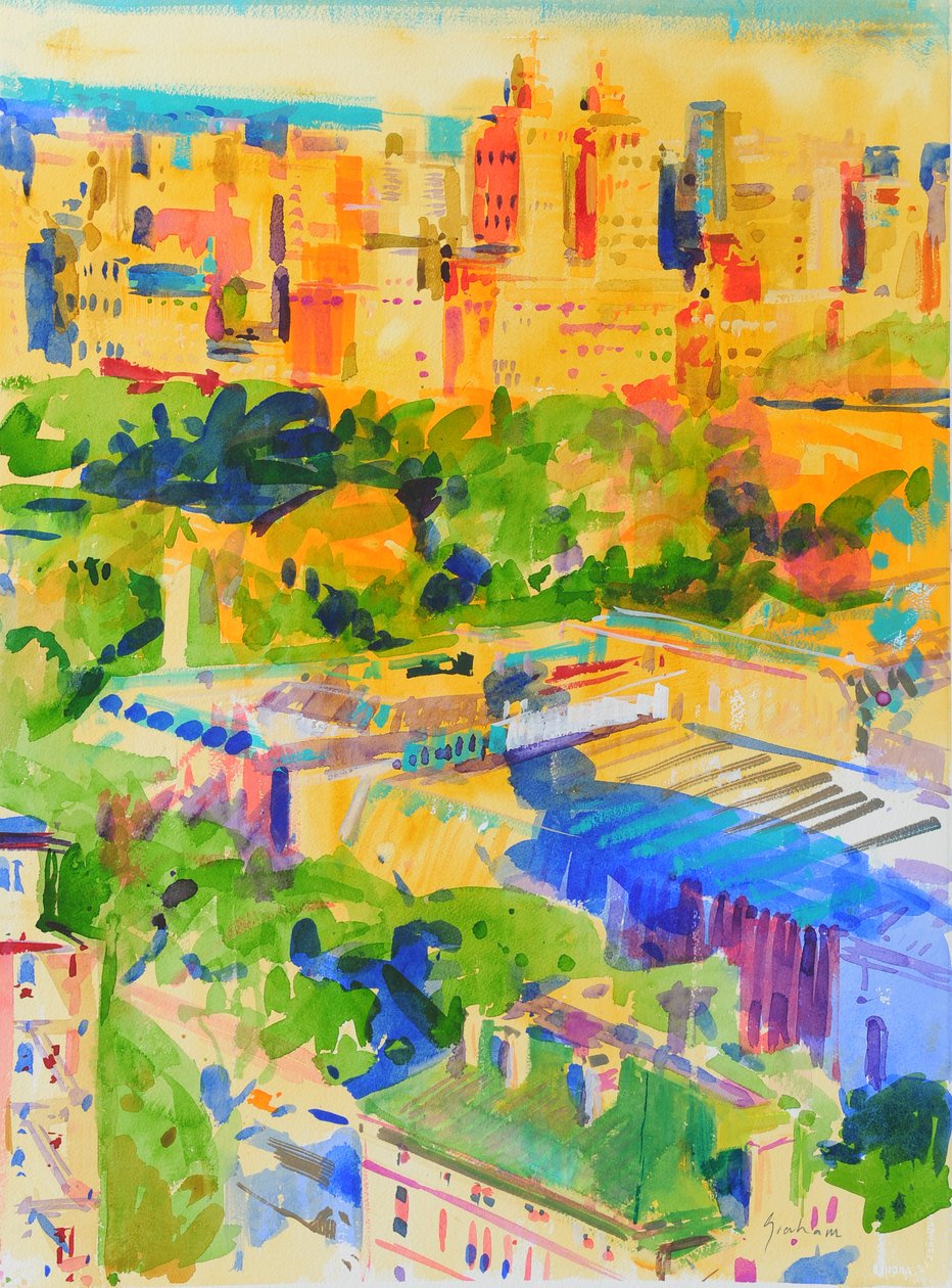Fifth Avenue Shadows Over the Metropolitan by Peter Graham (Contemporary)