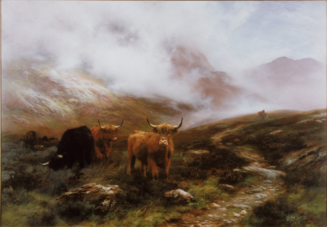 Landscape with Cattle by Peter Graham