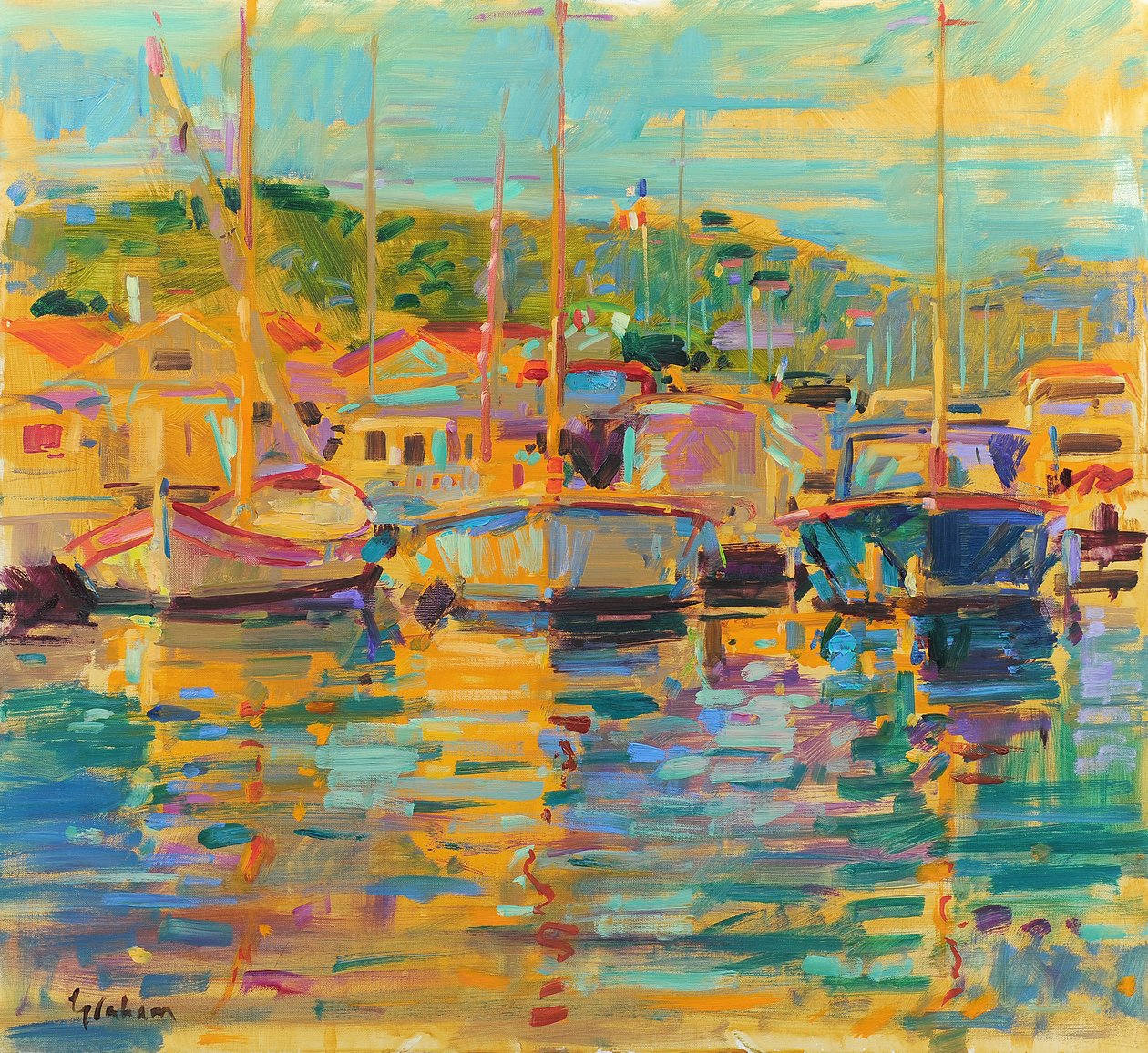 Saint-Tropez Morning, 2018 by Peter Graham: Fine art print