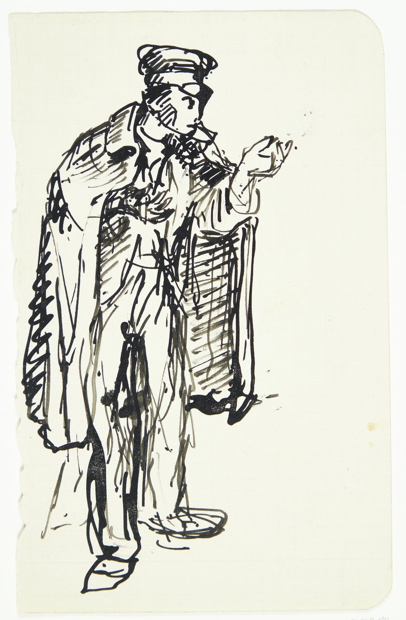 Standing Italian in Cloak and Cap by Peter Hansen