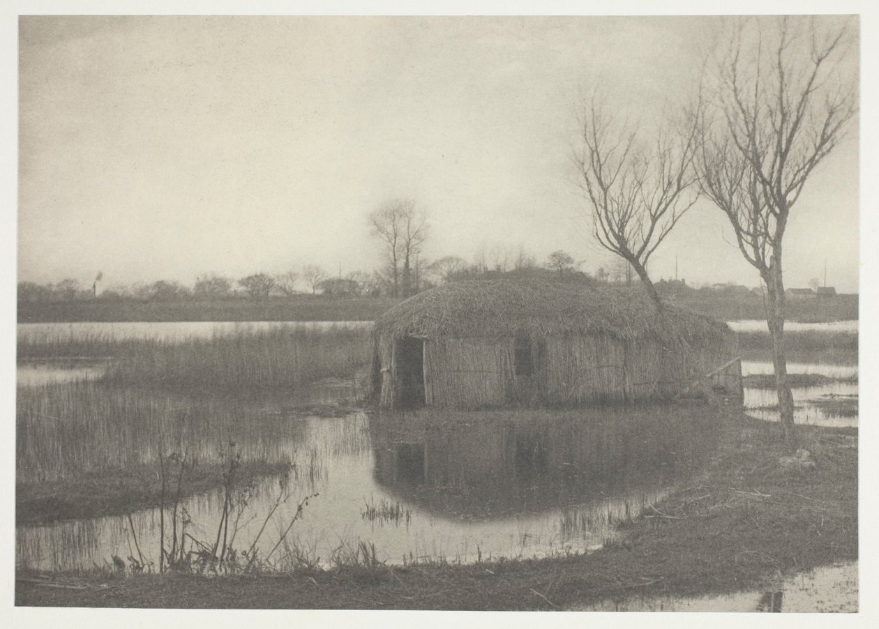 A Reed Boat-House by Peter Henry Emerson: Fine art print