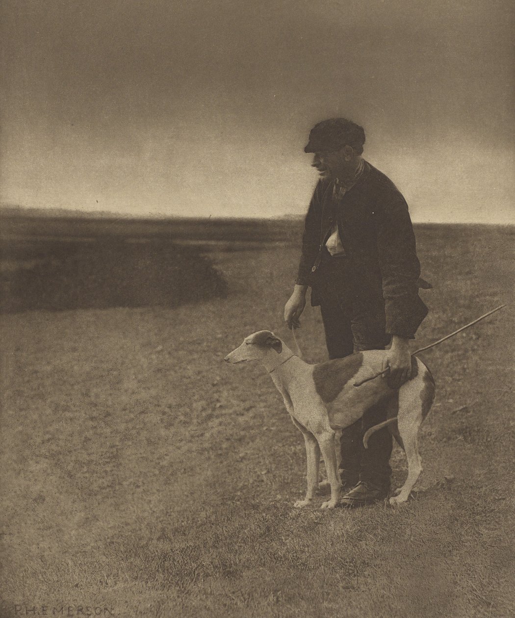 The Poacher - A Hare in View. Suffolk. by Peter Henry Emerson