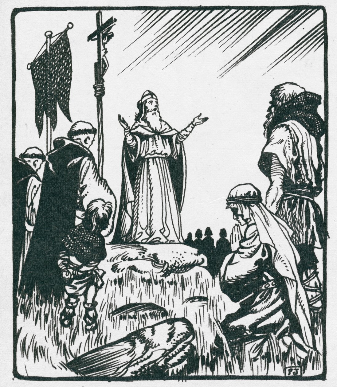 St Patrick preaching at Armagh by Peter Jackson