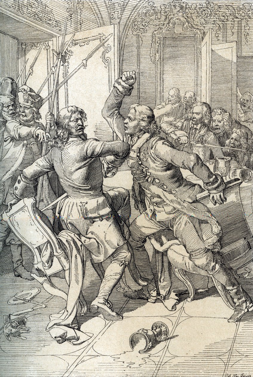 Streltsy Revolt: Arrest of Members of Streltsy Regiments After Their Uprising in 1698 Against Progressive Innovations of Tsar Peter the Great, Russia by Peter Johann Nepomuck Geiger