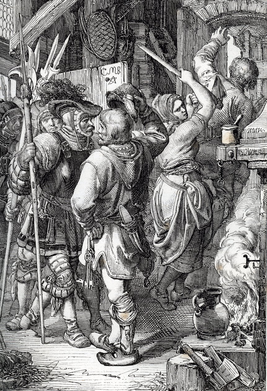 The Escape of Gustave I Vasa Disguised as a Peasant to Escape from Denmark by Peter Johann Nepomuck Geiger