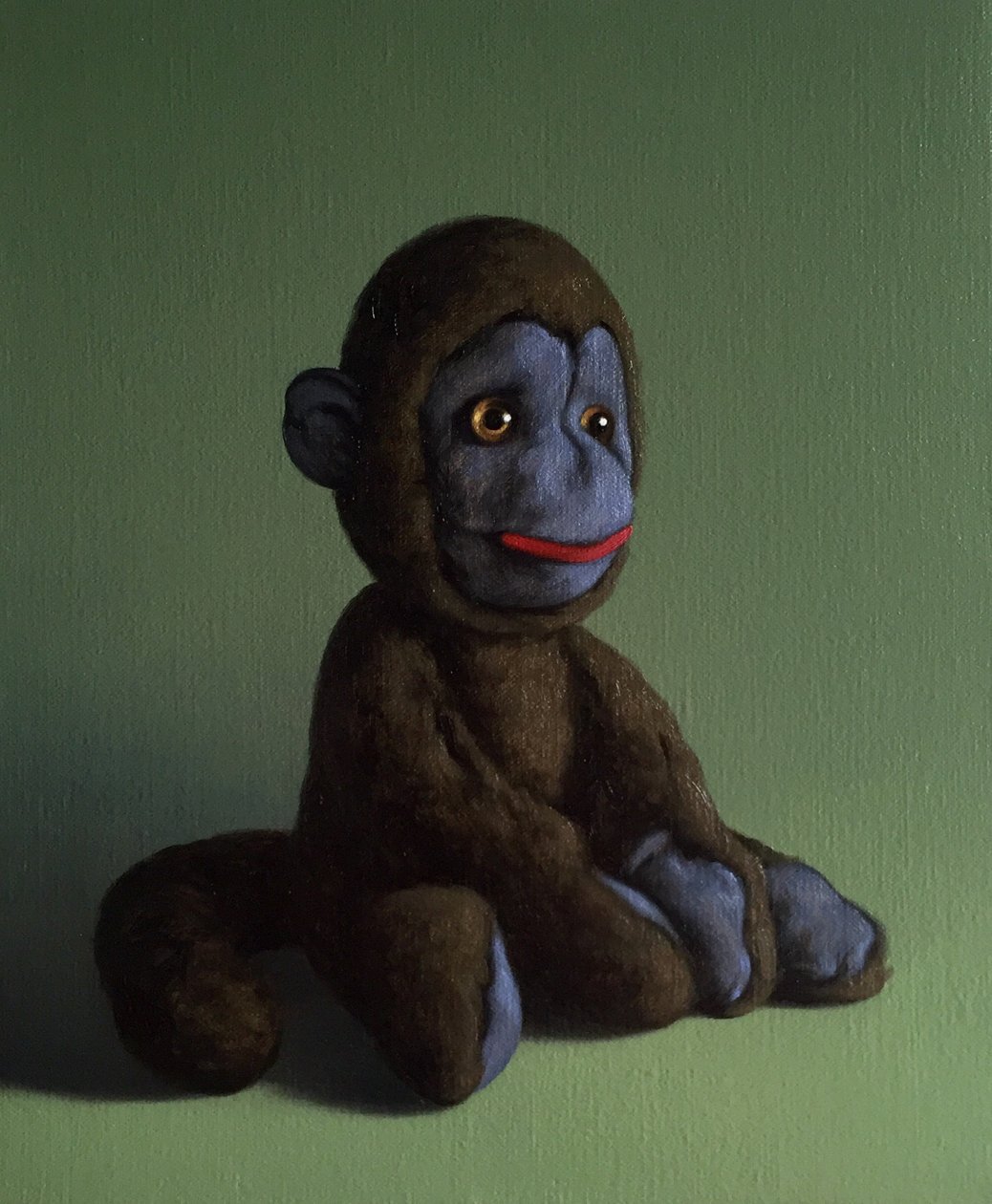 Brown Monkey on Green, 2016 by Peter Jones