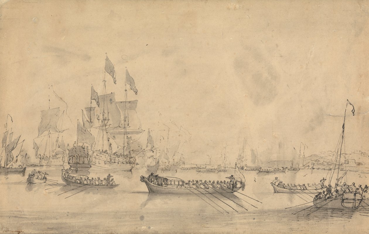 Landing of William of Orange at Tor Bay by Peter Monamy